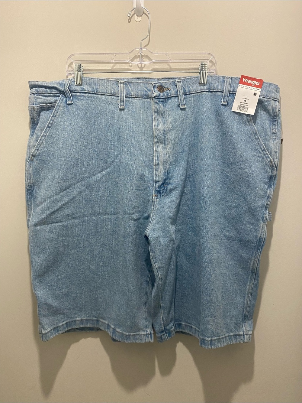 Wrangler Carpenter Light Blue Denim Shorts Men's Size 46 NWT Workwear